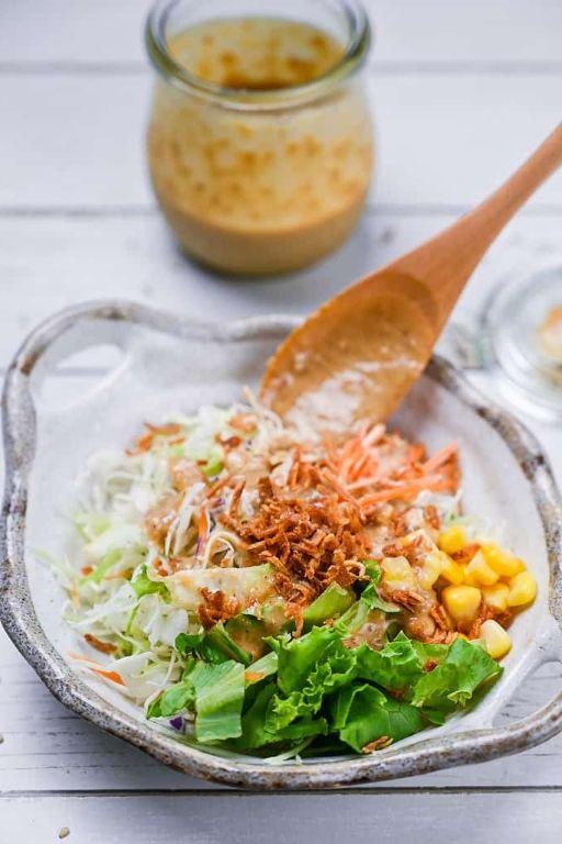 Goya Salad with Sesame Dressing