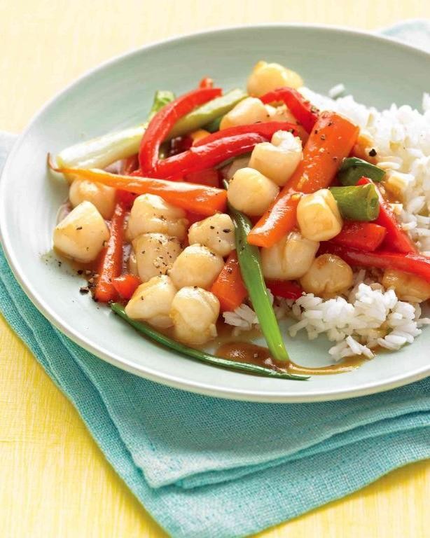 Goya and Scallop Stir Fry