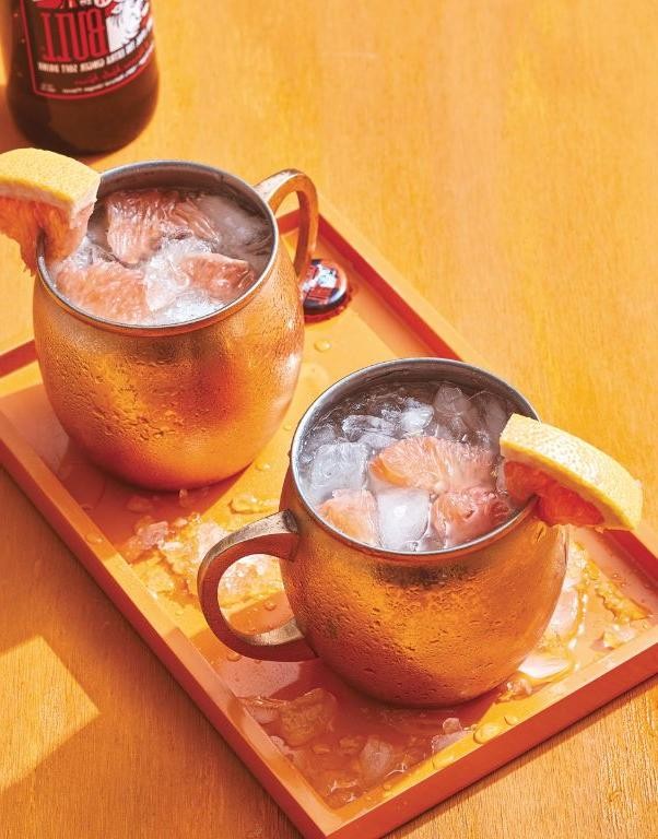 Grapefruit Basil Kentucky Mule