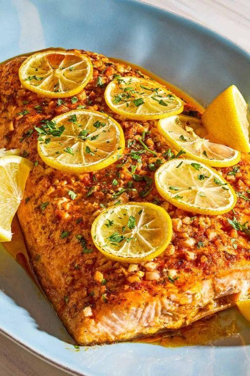 Greek Lemon Garlic Salmon