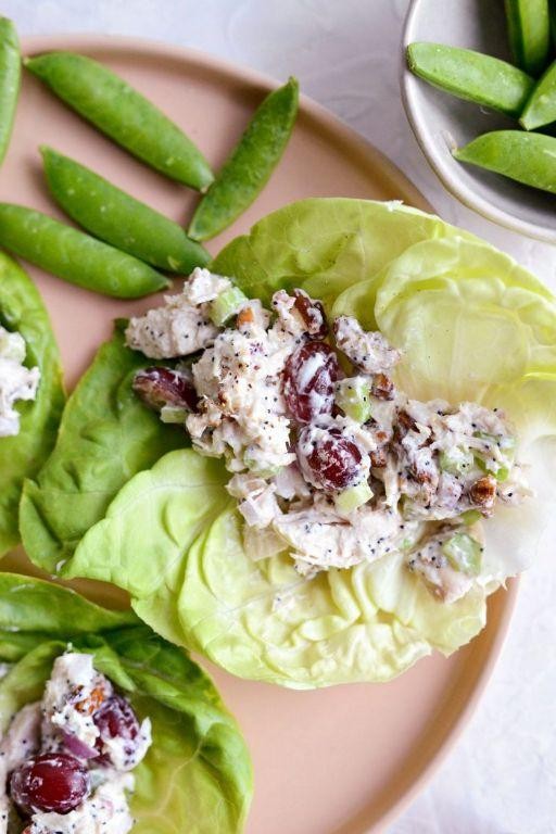 Greek Yogurt Chicken Salad with Grapes and Pecans