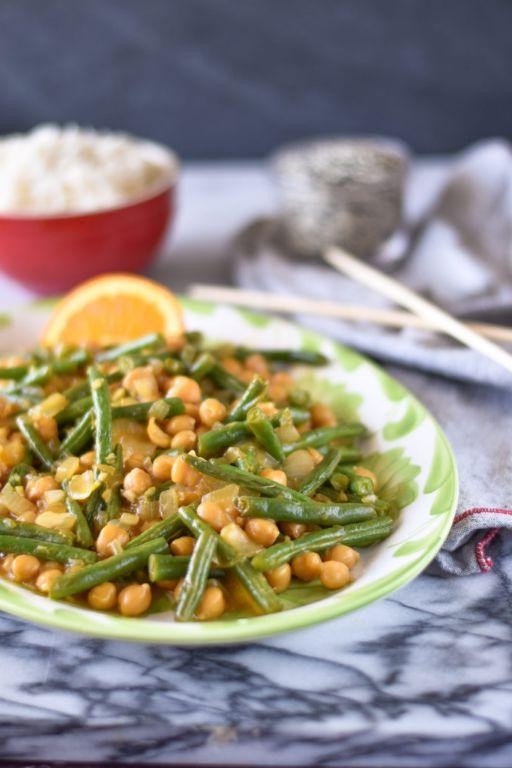 Green Bean and Chickpea Stir Fry