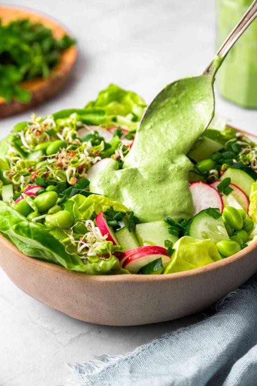 Green Goddess Salad with Homemade Dressing