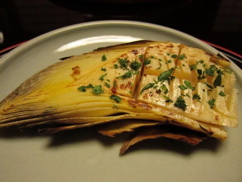 Grilled Bamboo Shoots with Miso
