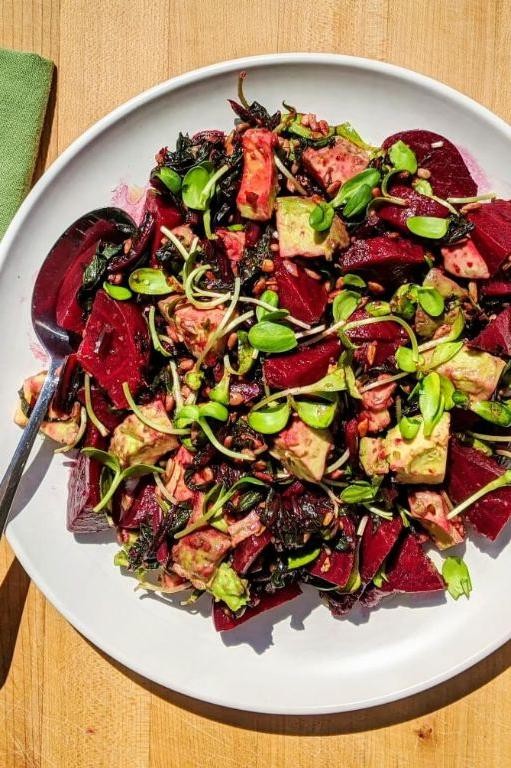 Grilled Beet and Avocado Salad
