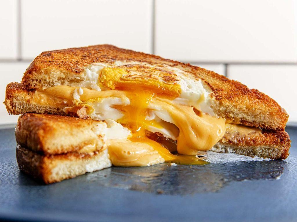 Grilled Cheese and Egg Breakfast Sandwich