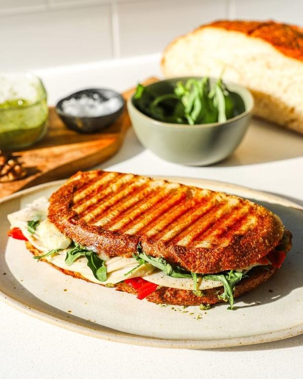 Grilled Chicken and Pesto Panini
