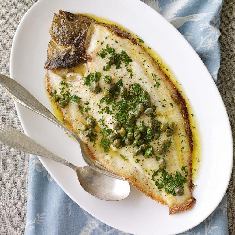 Grilled Dover Sole with Lemon Butter Sauce