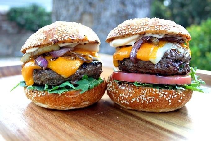 Grilled Elk Burgers