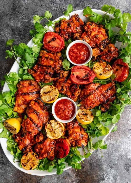 Grilled Moroccan Chicken with Harissa