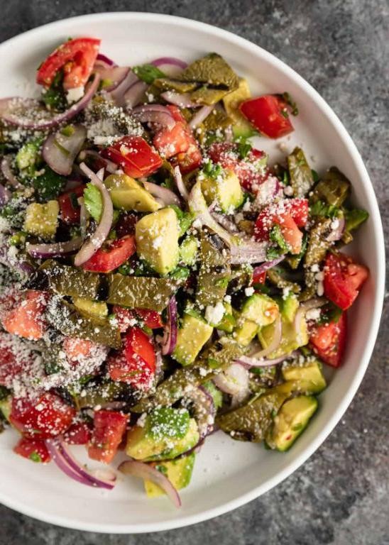 Grilled Nopales with Chili Lime Dressing