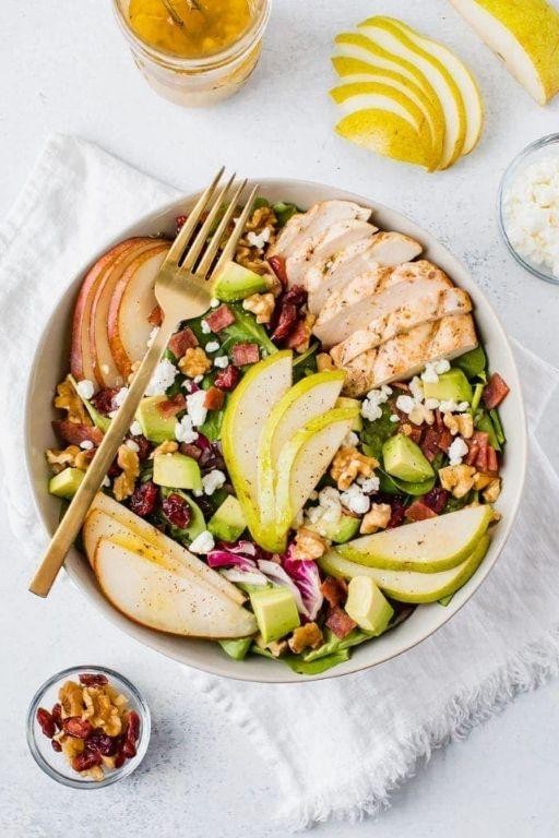 Grilled Pear and Chicken Salad