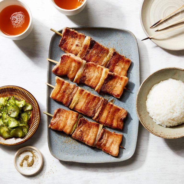 Grilled Pork Belly Yakitori