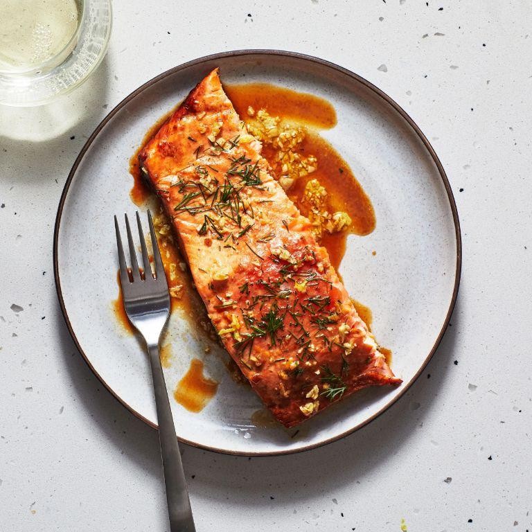 Grilled Salmon with Herb Butter