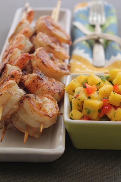 Grilled Shrimp with Mango Salsa