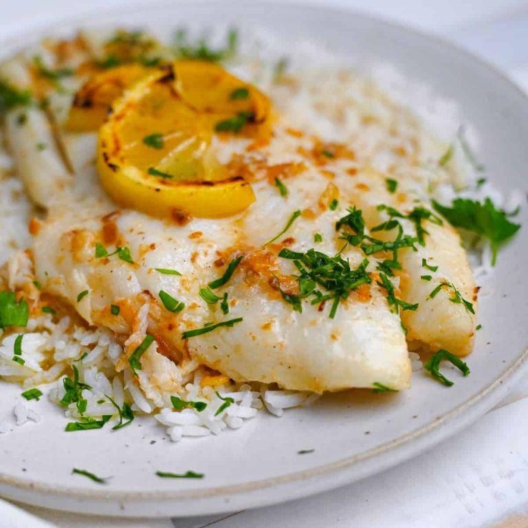 Grilled Turbot with Lemon Butter Sauce