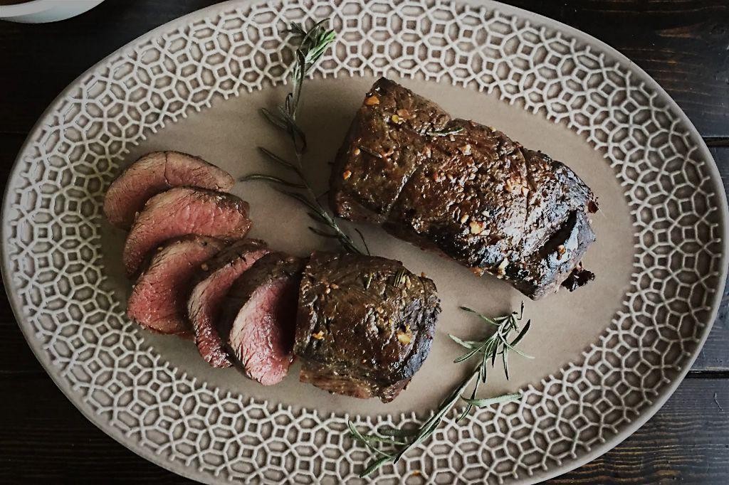 Grilled Venison Backstrap with Rosemary and Garlic
