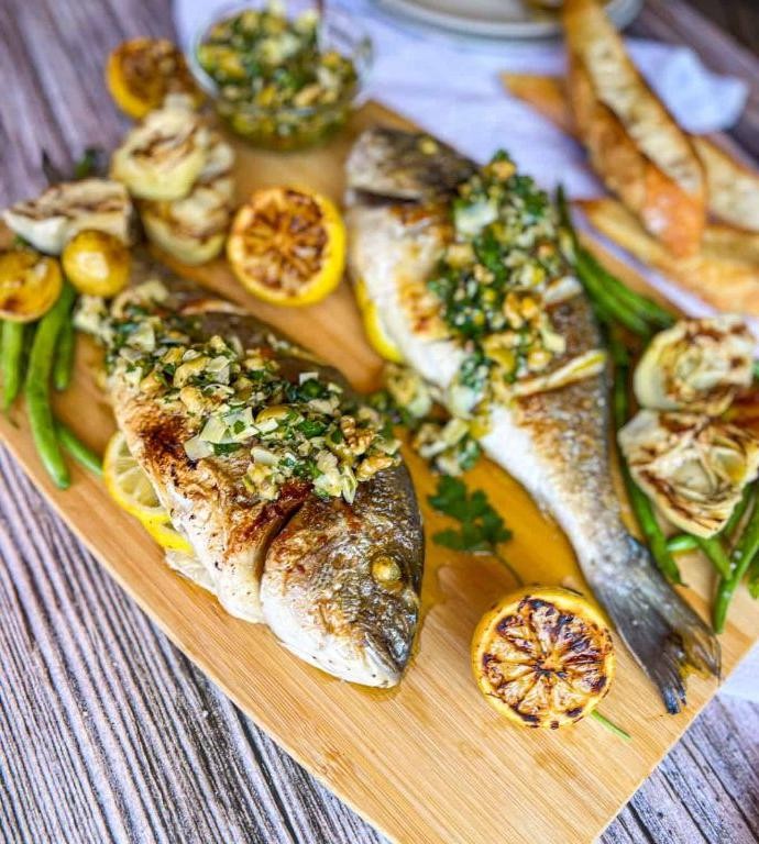 Grilled Whole Tilapia with Lemon and Herbs