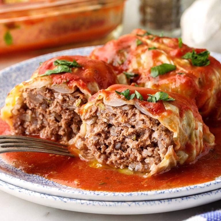 Ground Beef and Italian Sausage Cabbage Rolls
