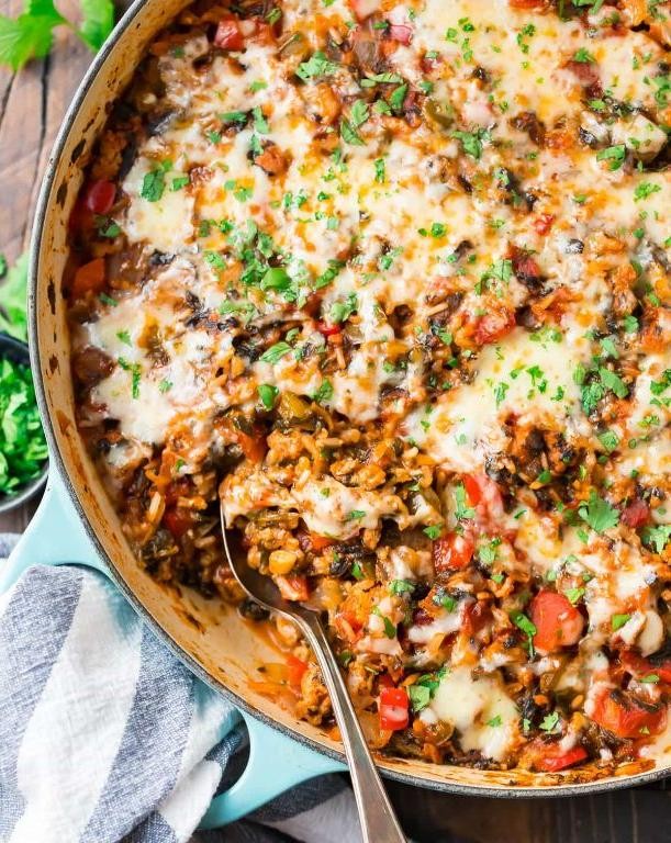 Ground Pork and Cheese Stuffed Pepper Casserole
