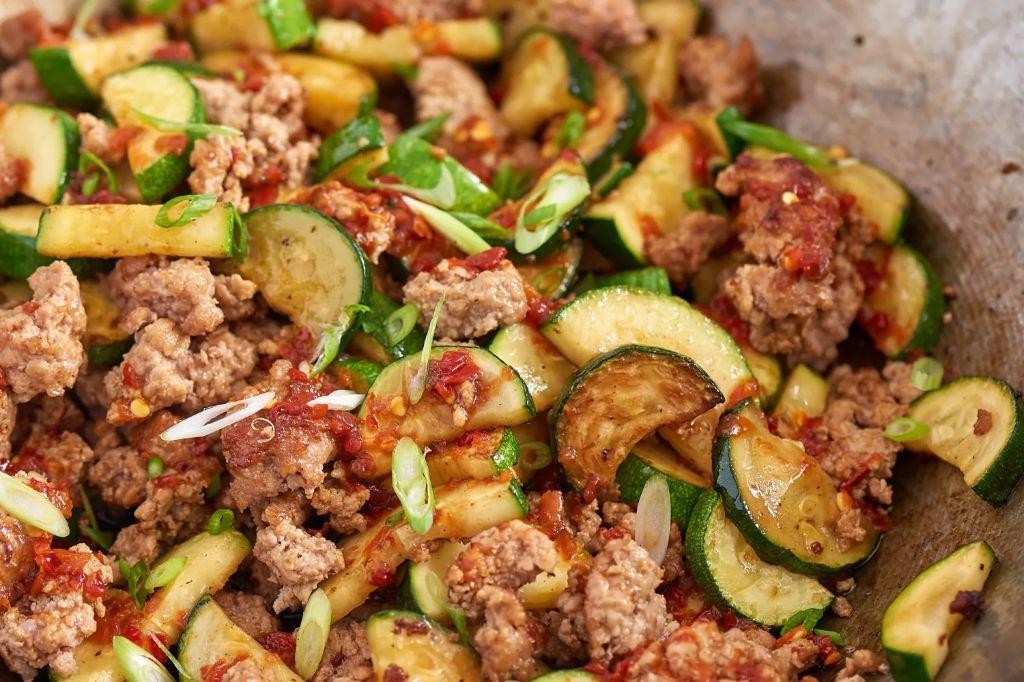Ground Pork and Zucchini Casserole