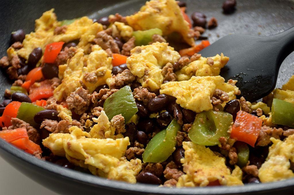 Ground Turkey Scramble with Avocado