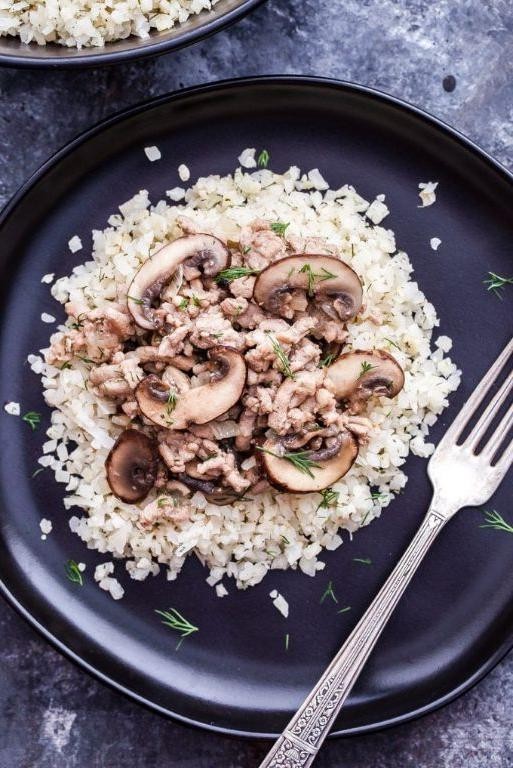 Ground Turkey and Mushroom Skillet