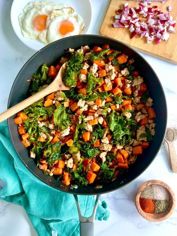 Ground Turkey and Sweet Potato Hash