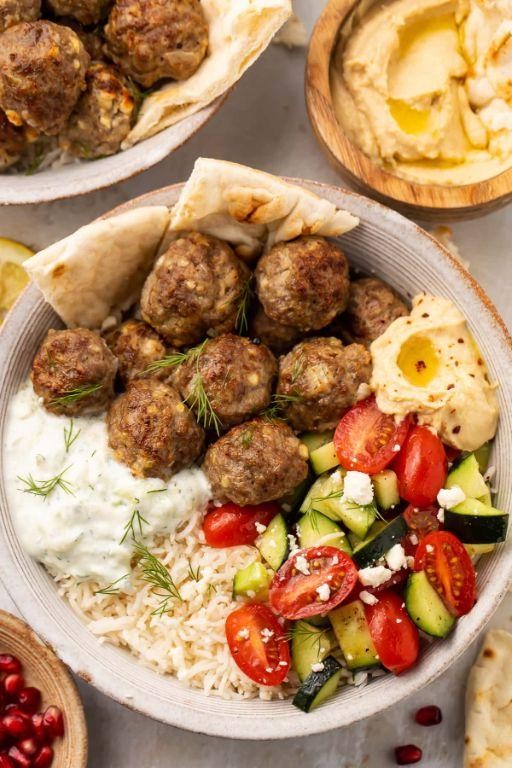 Gyro Meatballs with Tomato Sauce