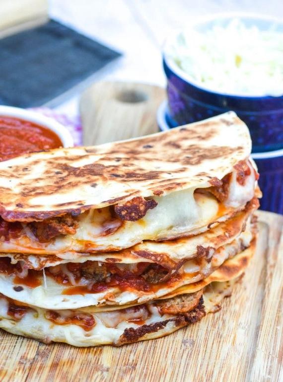 Gyro Quesadilla with Sour Cream