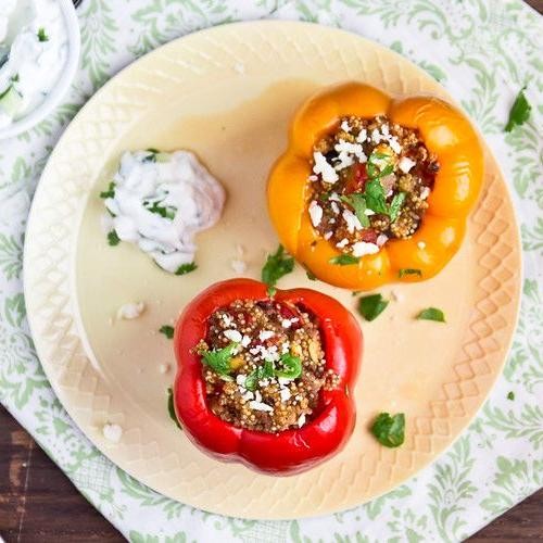 Gyro Stuffed Peppers with Rice