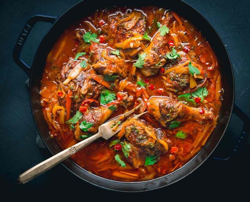 Haitian Chicken in Red Sauce