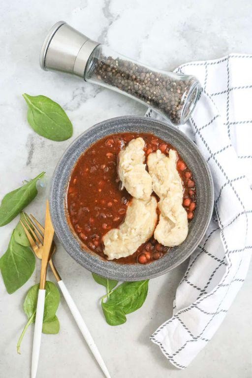 Haitian Legume with Chicken and Dumplings