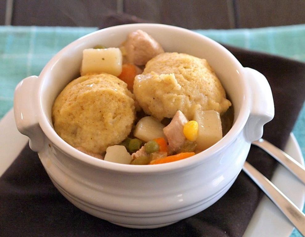 Haitian Legume with Turkey and Cornmeal Dumplings