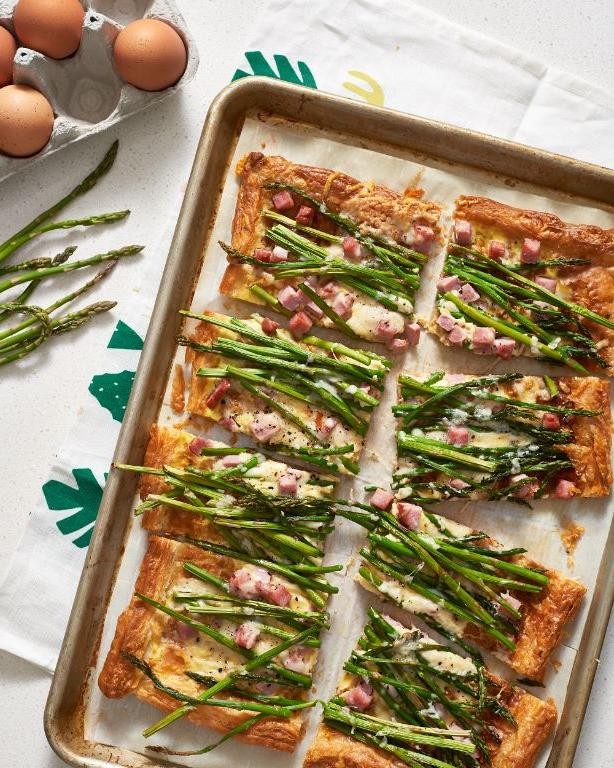 Ham and Asparagus Puff Pastry Tart