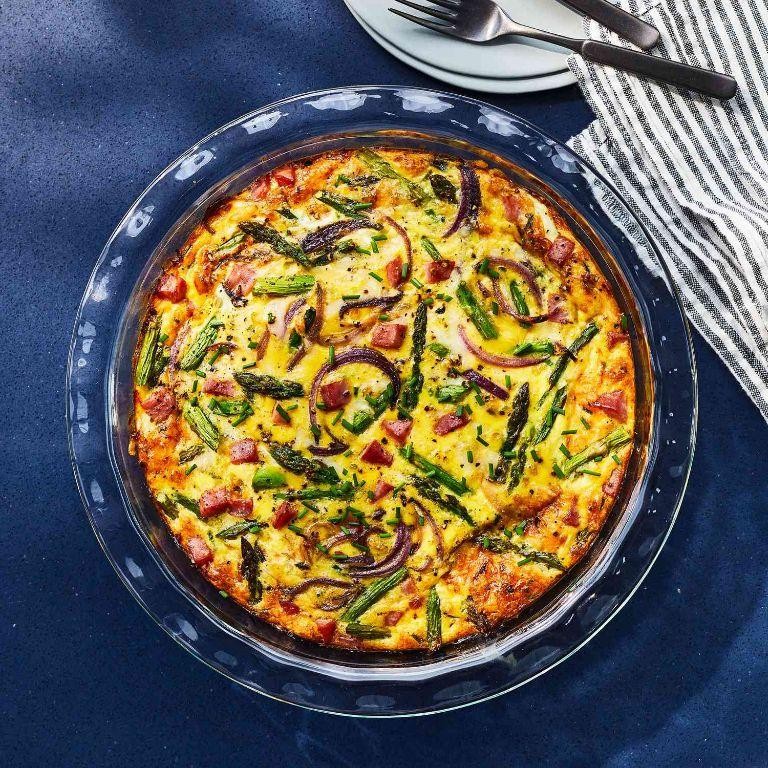 Ham and Asparagus Quiche