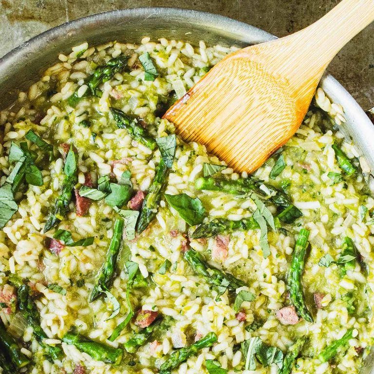 Ham and Asparagus Risotto