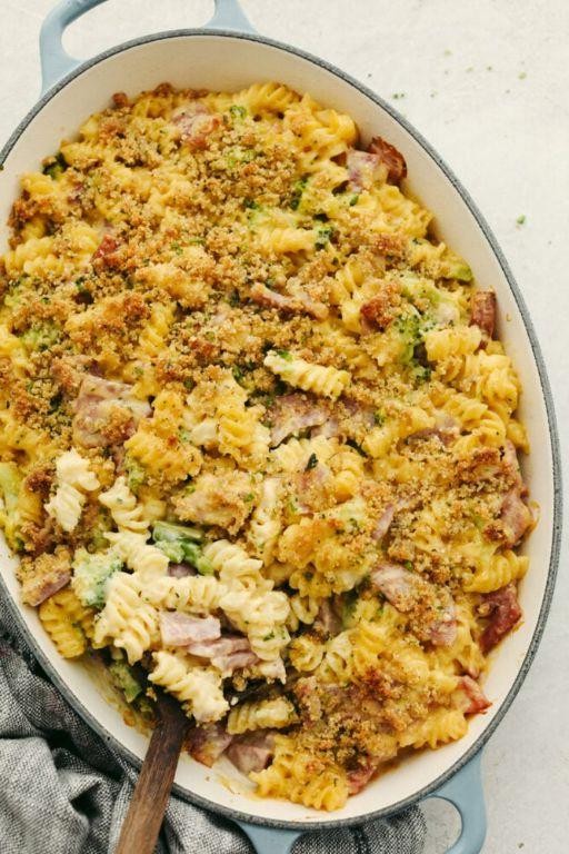 Ham and Broccoli Casserole with Whole Wheat Pasta