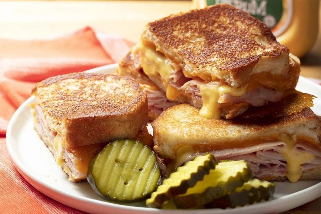 Ham and Cheese Panini with Honey Mustard