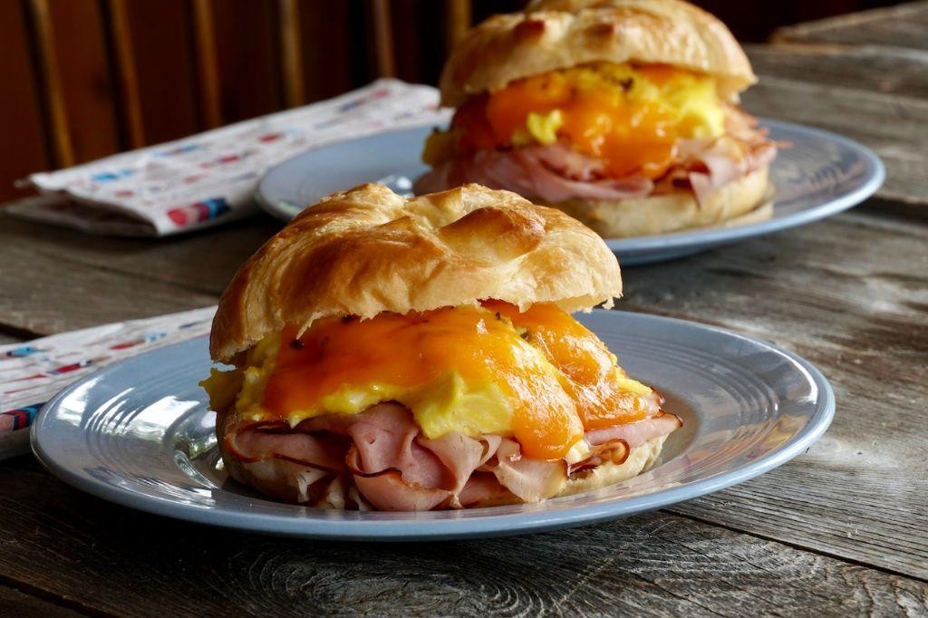 Ham and Swiss Breakfast Sandwich