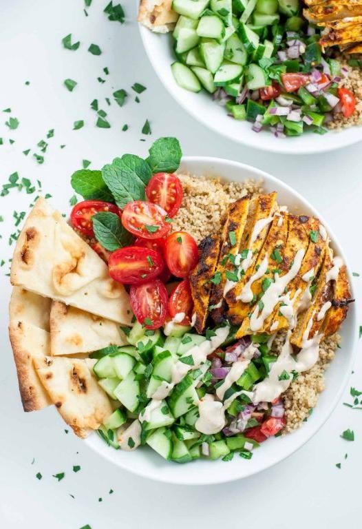 Healthy Chicken Shawarma Bowl with Quinoa