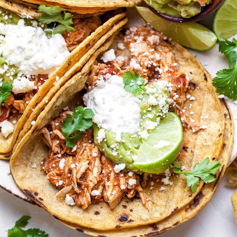 Healthy Crock Pot Chicken Tacos