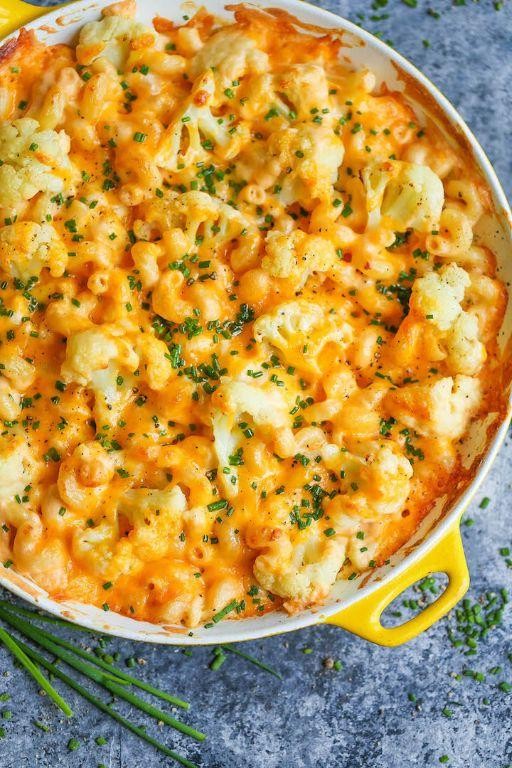 Healthy Mac and Cheese with Cauliflower Sauce