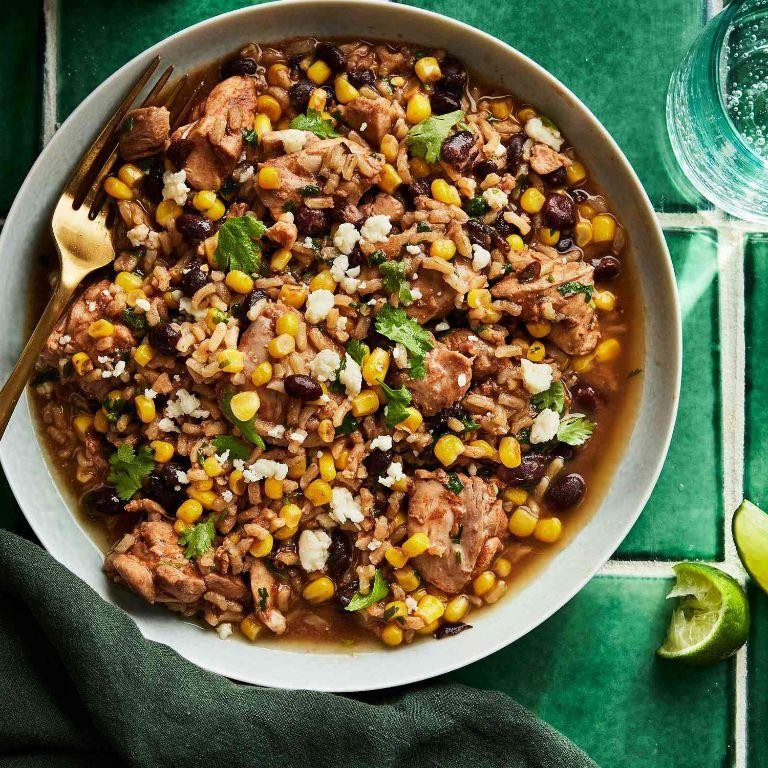 Healthy Slow Cooker Chicken and Brown Rice