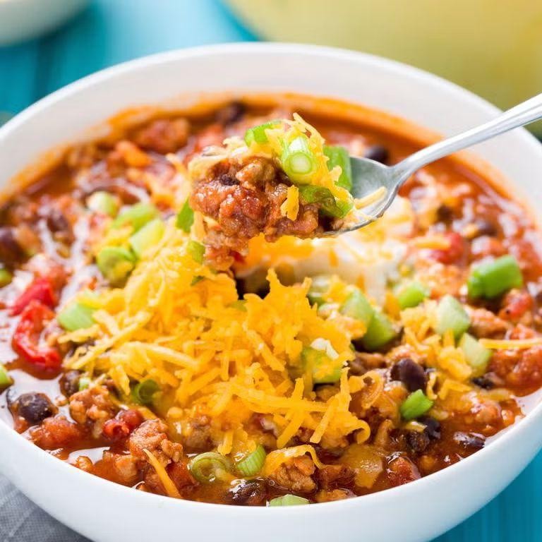 Healthy Slow Cooker Turkey Chili