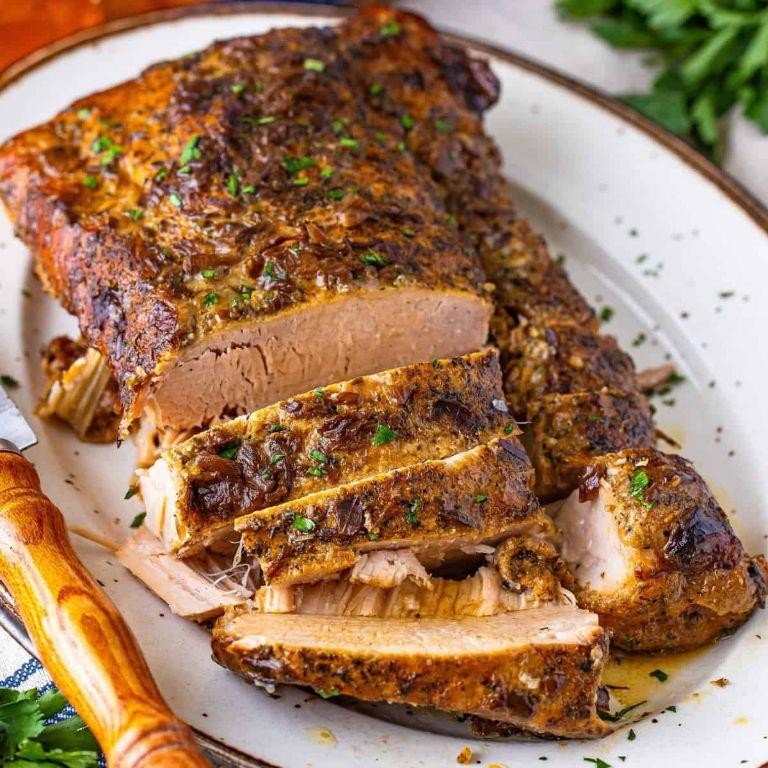 Herb Crusted Pork Loin in Crock Pot