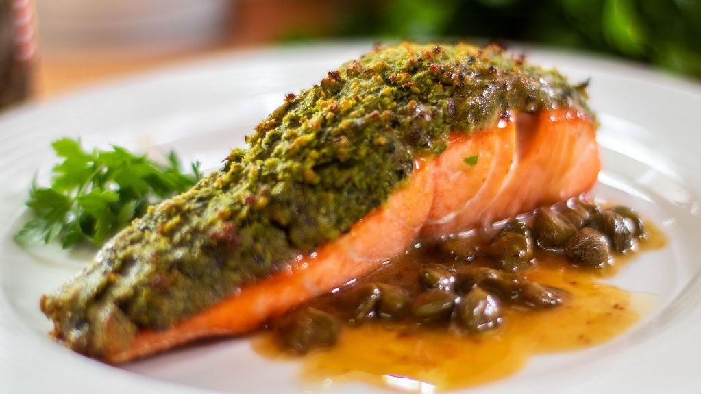 Herb Crusted Salmon Steak