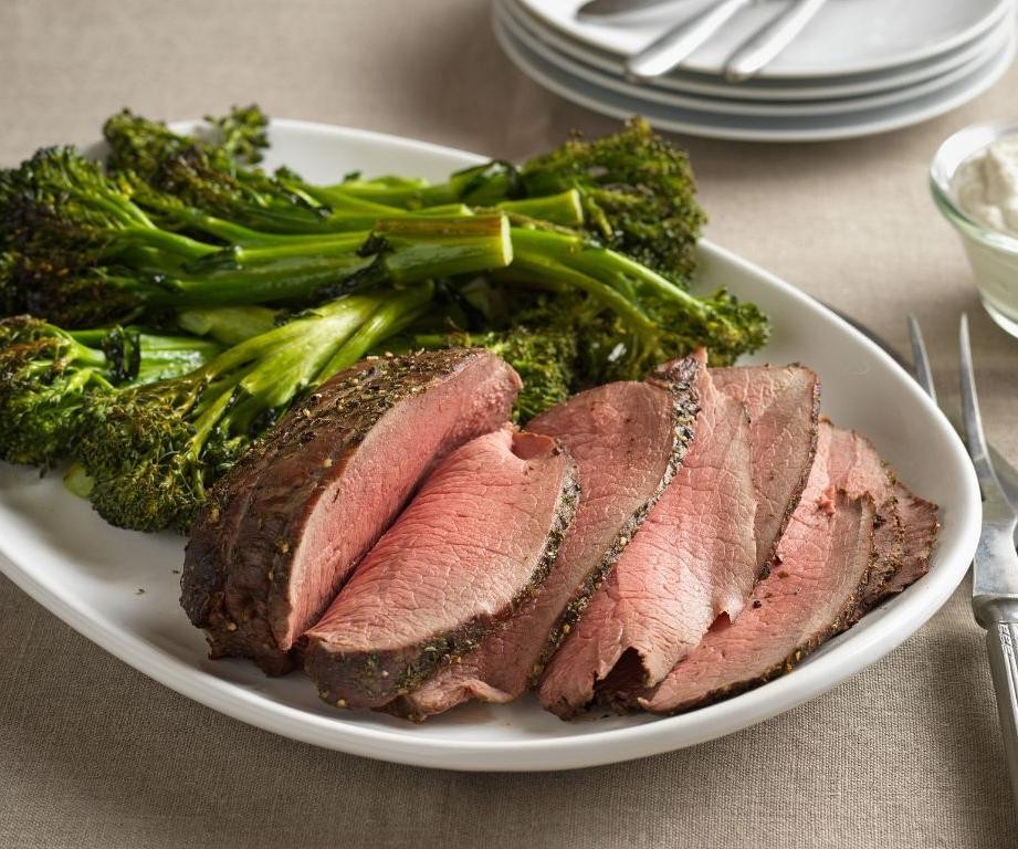 Herb Crusted Thin Sliced Sirloin Tip Steak