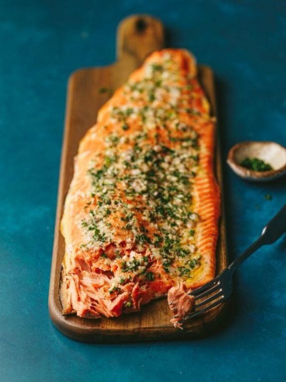 Herb Crusted Traeger Smoked Salmon