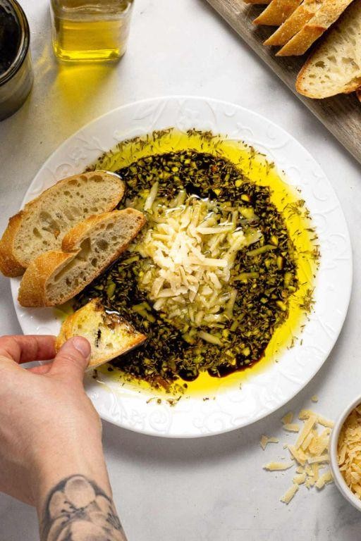 Herb Infused Vinegar Bread Dip